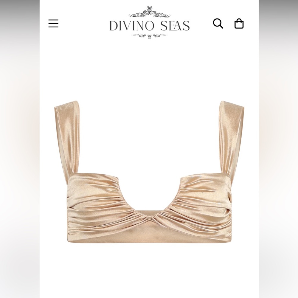 Divino Seas Ana de Bretaña top and bottom in honey gold bikini